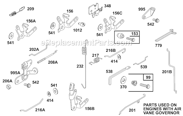 Page D Diagram and Parts List for 80200SERIES 2201-2413, 2416, 2419, 2421, 2422, 2423, 2424, 2426, 2428, 2429 Briggs and Stratton Engine